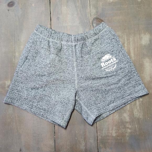 Roots Pants - Roots Salt & Pepper Heathered Fleece Sweatshorts - Size XS